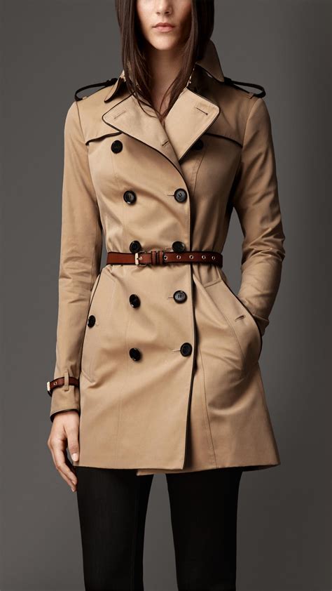 burberry leather trim trench|burberry leather trench coat.